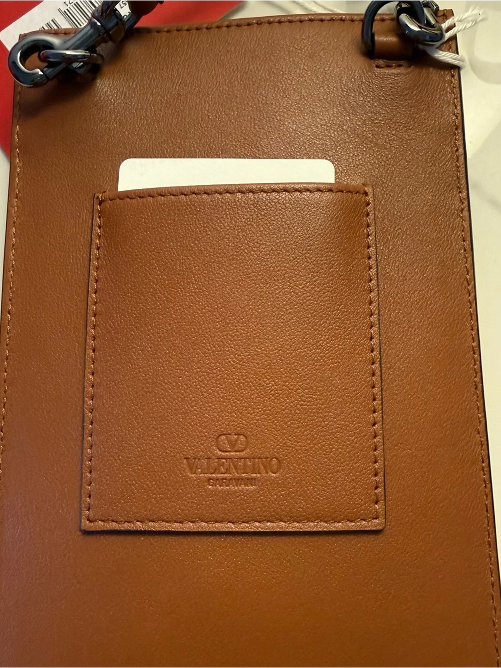 Valentino Rockstud Brown Leather Smartphone Case NWT